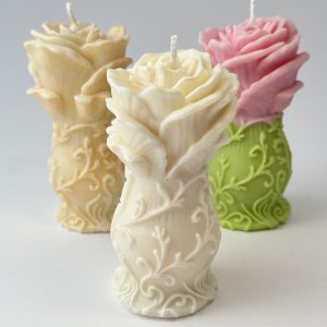Lumânare decorativă artizanală „Trandafir Regal”
